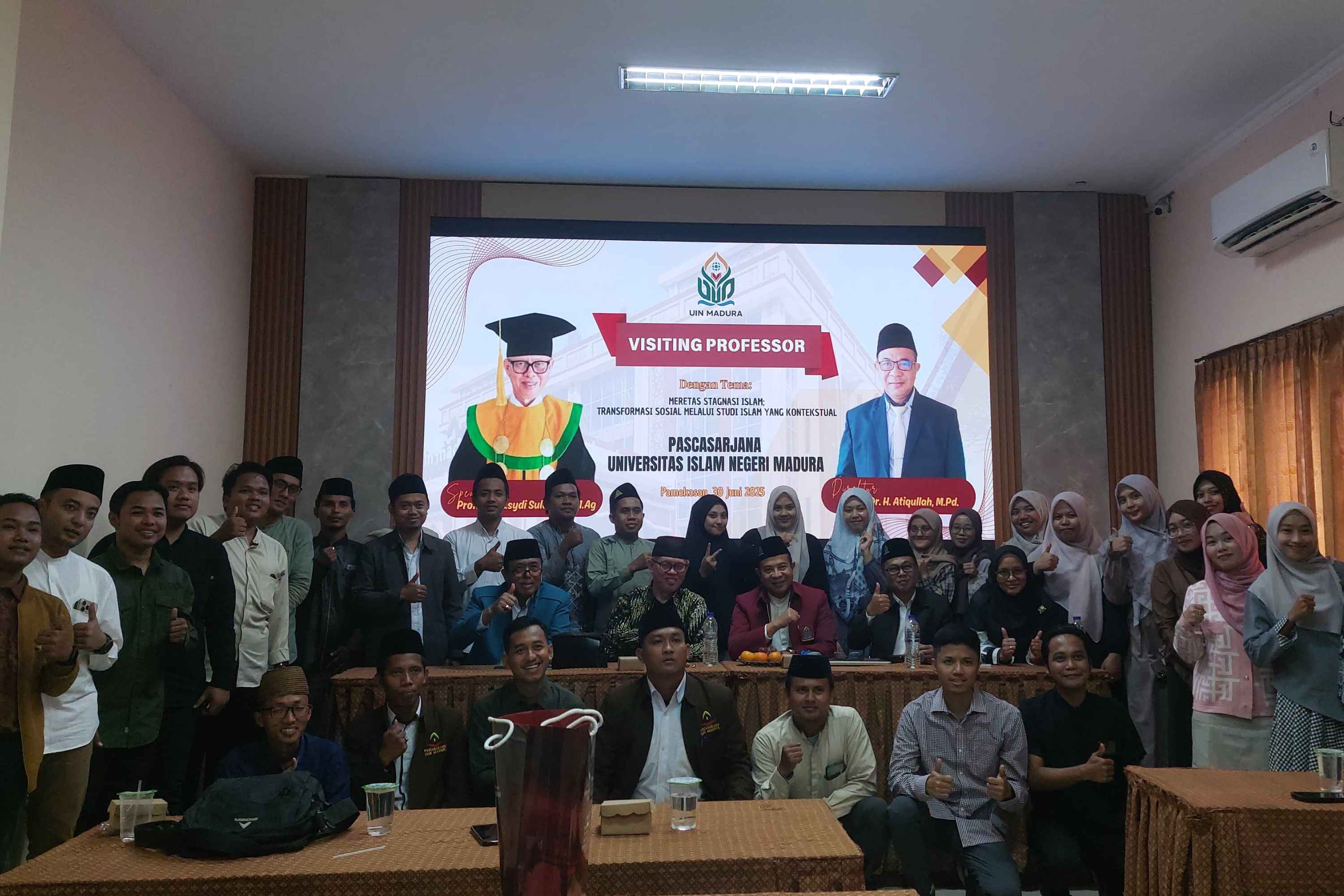 PASCASARJANA UIN MADURA GELAR VISITING PROFESOR: MERETAS STAGNASI ISLAM MENUJU TRANSFORMASI SOSIAL YANG KONTEKSTUAL